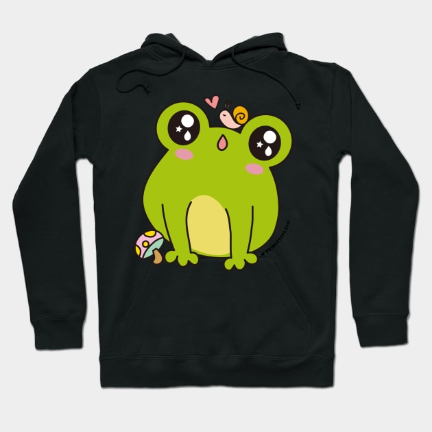 cute frog, kawaii frog cartoon Hoodie by princessmi-com